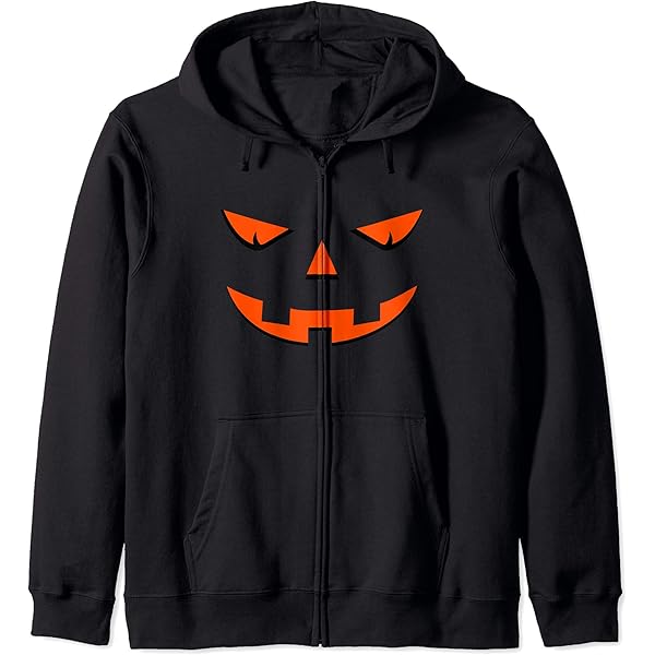 Amazon.com: Scary Halloween Jack O Lantern Pumpkin Face Spooky Zip