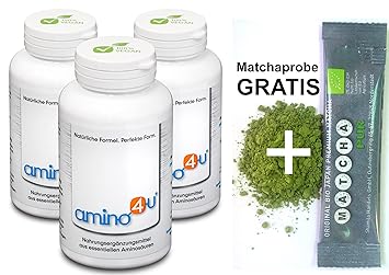 Amino4u 3x 120 Presslinge + Matchaprobe Gratis