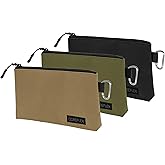 COREFLEX Premium Tool Pouch Zipper Bag, Small Tool Bag, Multipurpose Storage pouch, Heavy duty Flat Bottom Tool bag with YKK Zipper (3 pack Small 8inch)