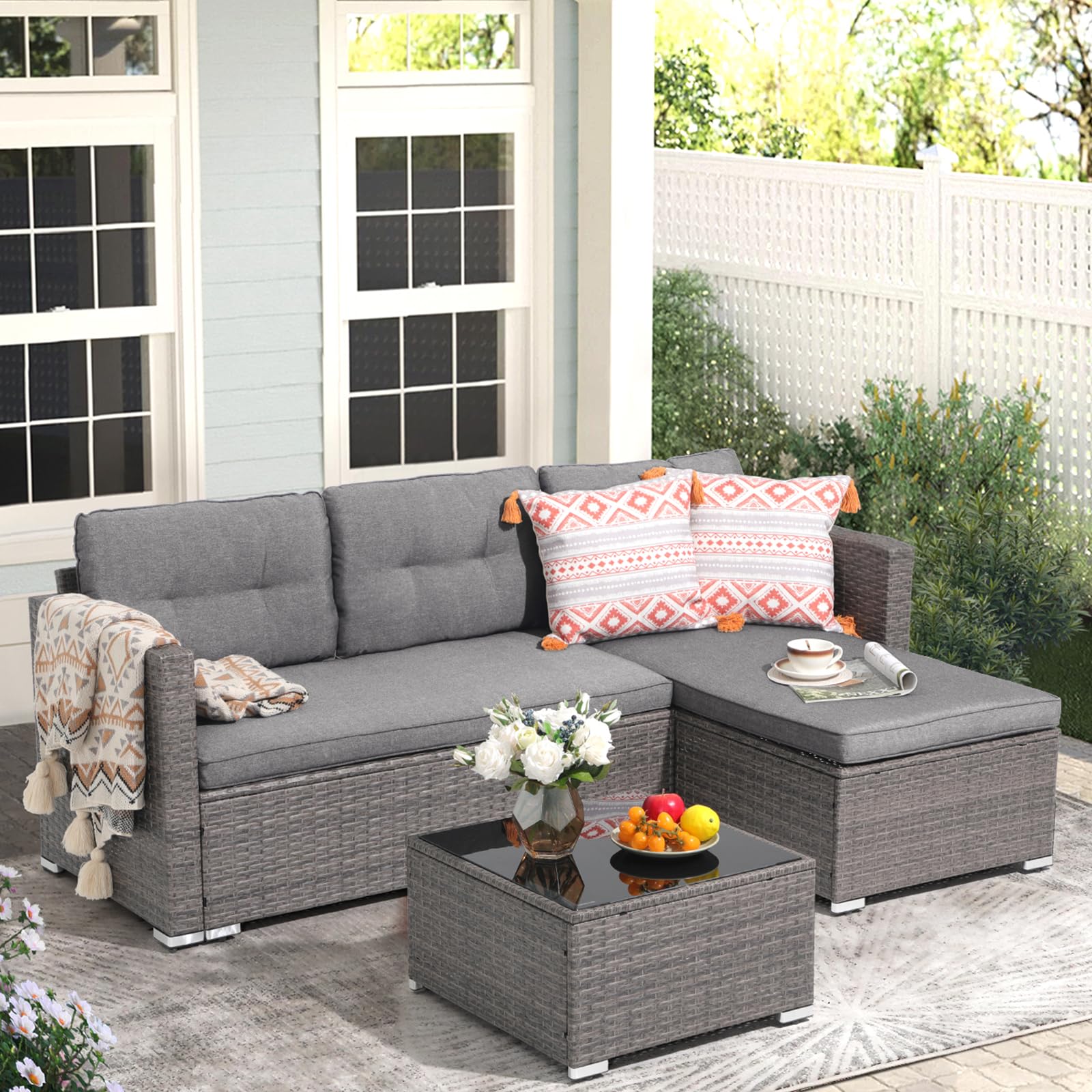 Coffee Table Amazon Patio Sets Clearance JOIVI Outdoor Patio