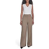 Calvin Klein Womens Wide Leg Mid Rise No Button Pant