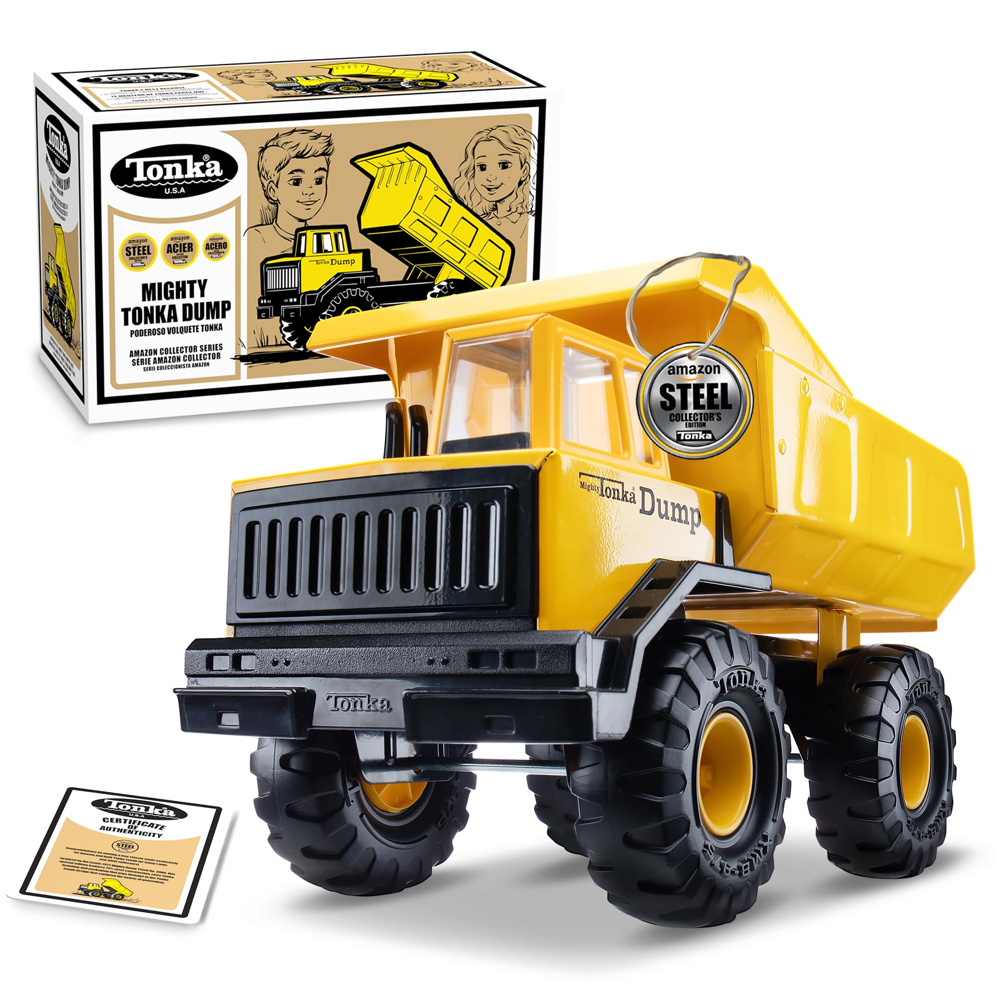 Tonka Retro Collector's Edition - Made with 2X More Steel, Kids Construction Toy, Metal Truck, Toy Truck for Boys and Girls, Kids, Toddlers, Ages 3+, Mighty Dump Truck