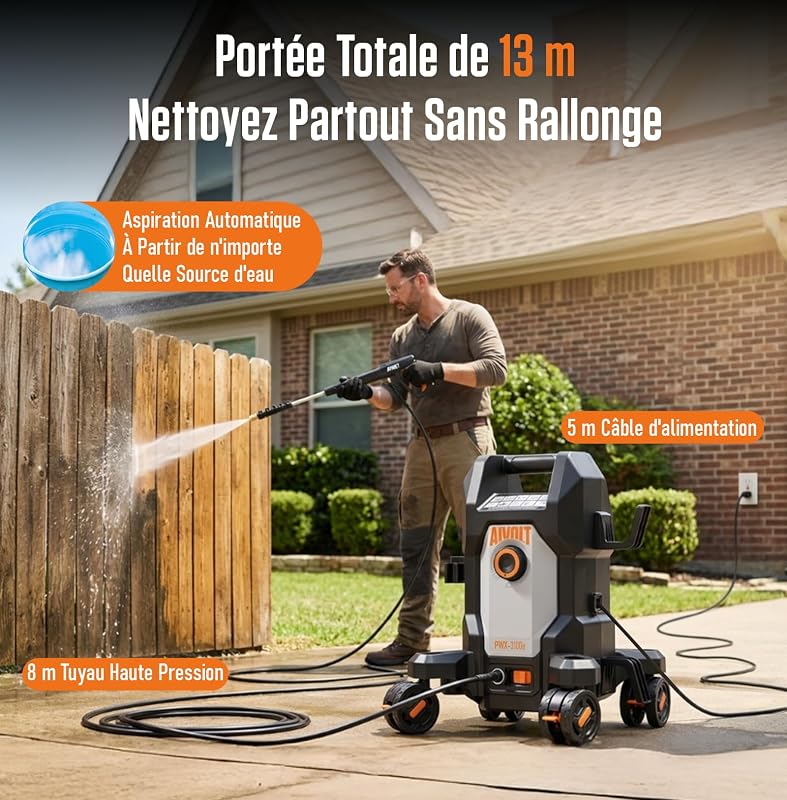 Nettoyeur Haute Pression 1800W, 170 Bars