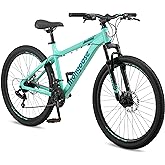 Mongoose Grafton Mountain Bike, 21 Speed, Aluminum Frame, Knobby Mountain Tires, Suspension Fork, Trigger Shifters, Mechanical Disc Brakes
