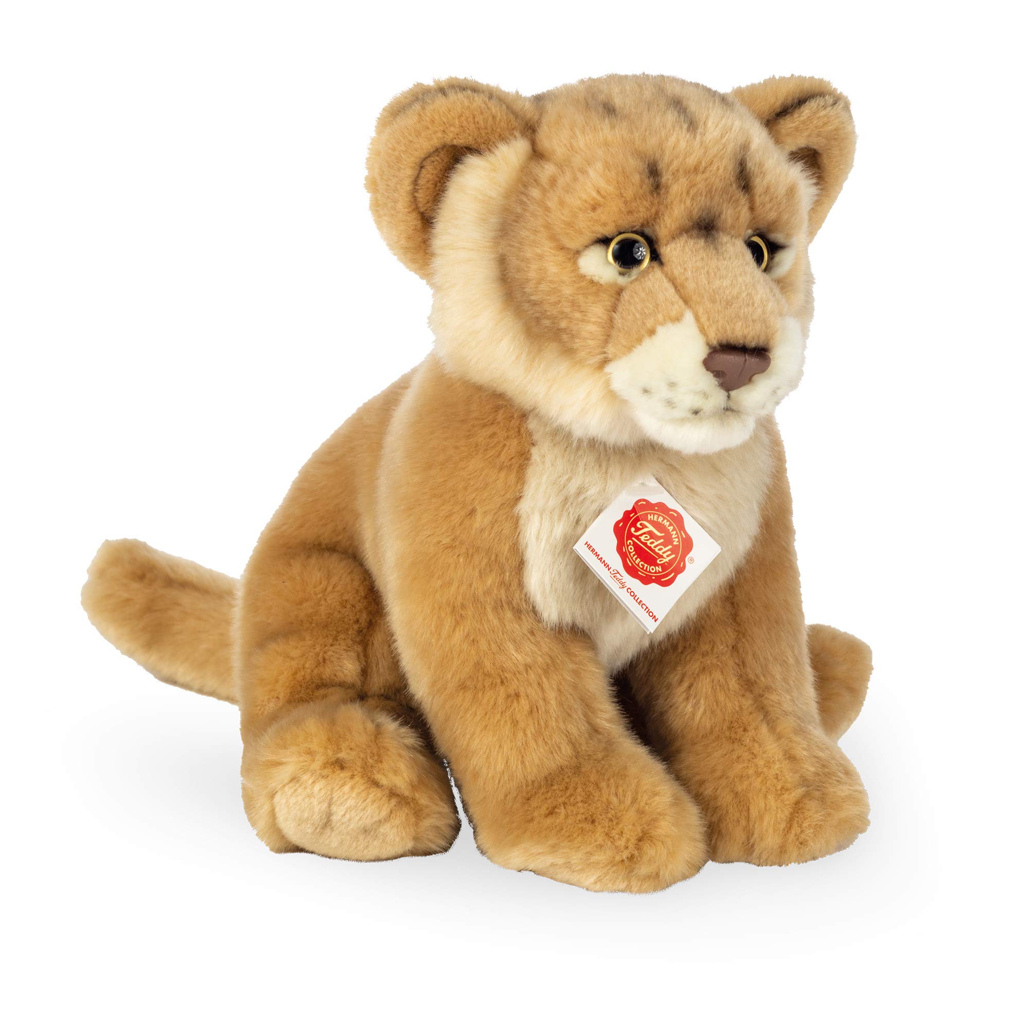 Teddy Hermann 90473 Löwen Baby 27 cm, cuddly toy with 75% recycled filling material