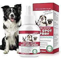 Dog Hot Spot Spray – Gentle for Sensitive Skin,Soothes Dry Skin, Scratching, Excessive Licking & Wound Care. Natural Extract