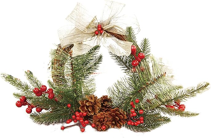 Decorazioni Natalizie Happy Casa.Happy Event Christmas Ghirlanda Decorativa In Rattan Decorazione Natalizia 25 Cm Per Decorare Pareti Porte E Tavoli Amazon It Casa E Cucina