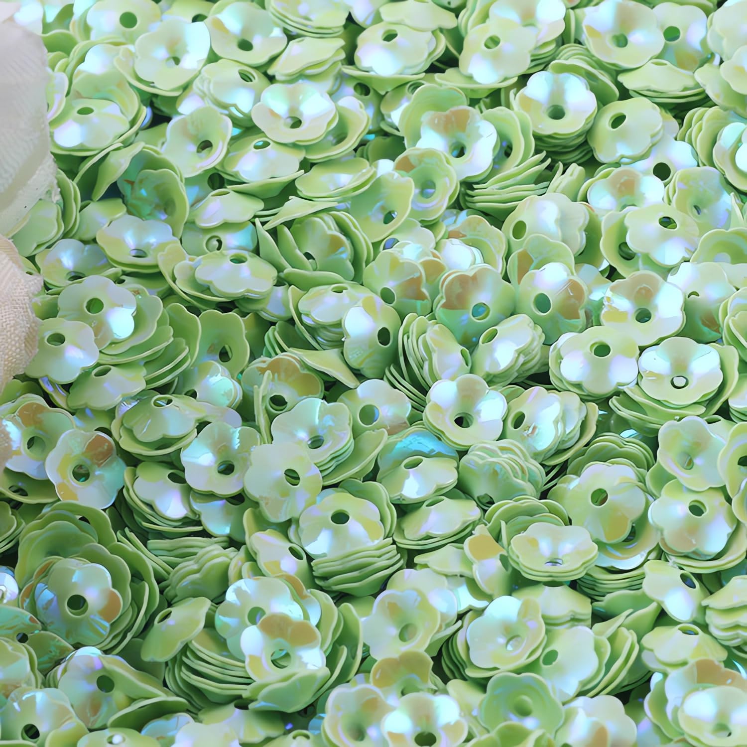 4000pcs 6mm Glitter Flower Bulk Loose Sequins
