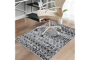 CAREMEE Office Chair Mats for Hardwood Floor, 36"X48" Desk Chair Mat for Hard Floor, Gaming Computer Chair Mat Office Rug for Rolling Chairs, Low Pile Carpet Under Chair Floor Protector Geometric