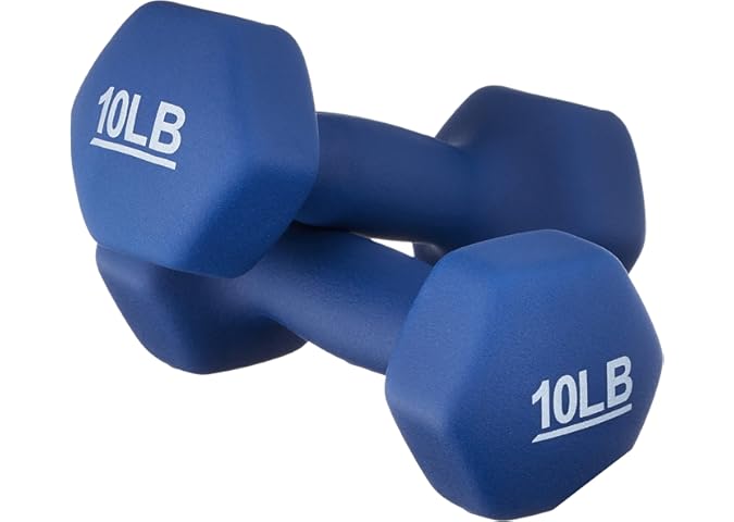 Amazon Basics Neoprene Dumbbell Hand Weights fo...