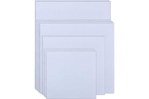 Meagtlva White 12pcs Aida Cloth 11 CT Cross Stitch Fabric,Includes Multiple Sizes 45x30cm, 30x30cm, 25x25cm,20x20cm for Cross