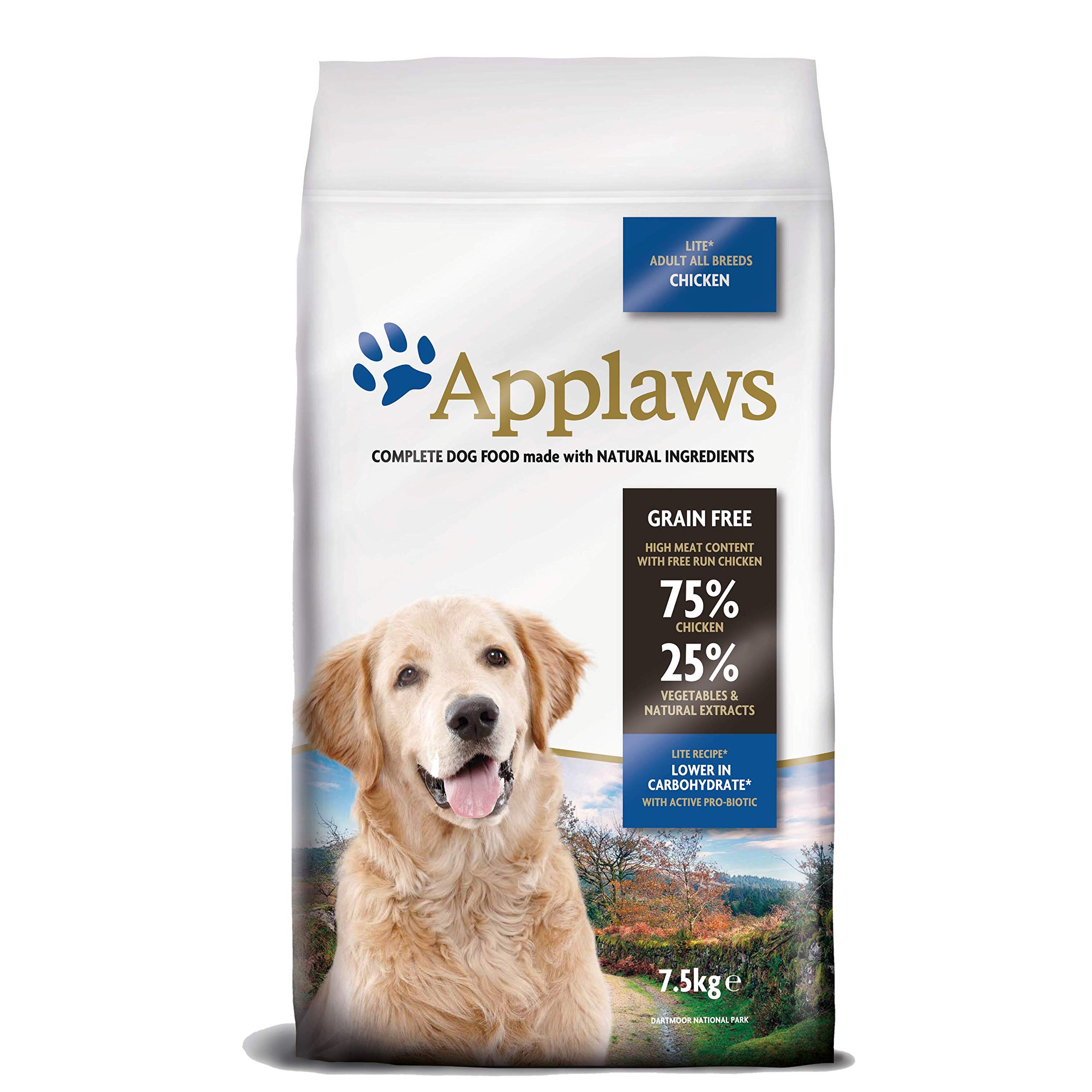 Applaws Natural Complete Dry Dog Food 7.5kg Bag All Breed Adult Lite Chicken