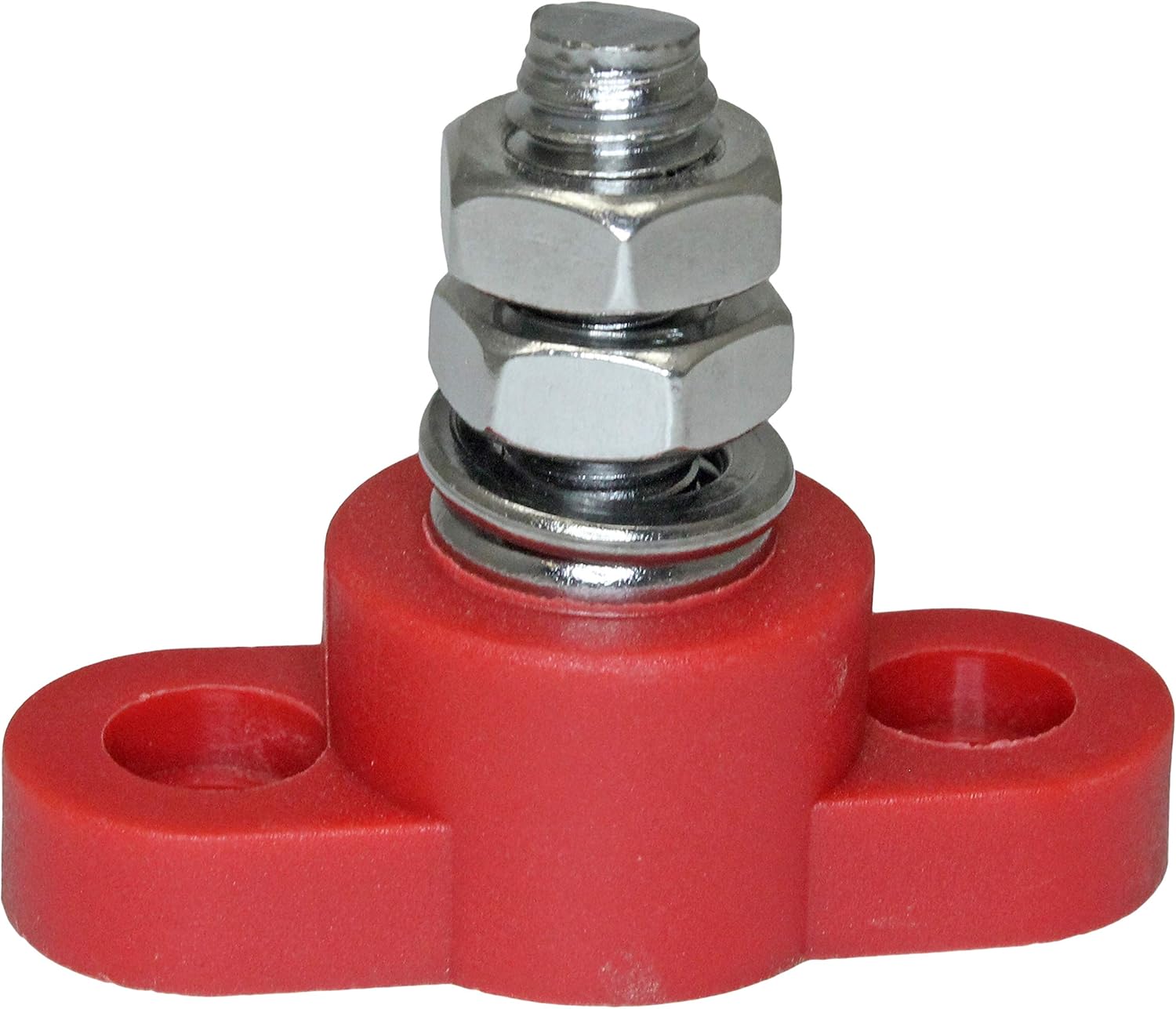 Positive Insulated Battery Power Junction Post Block 3/8 Lug X 16 thread (Red & Black Set): Automotive