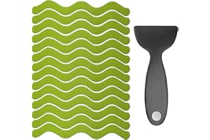 DING XI Bathroom Tub Anti-Slip Stickers 24 Pack Safety Tub Strip Decals with Premium Scraper for Tub Shower Stair Ladder Boat (Green)