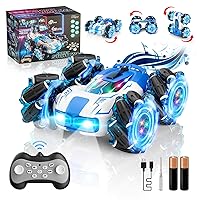 OSIMILY Remote Control Car 4WD with 360° Rotating Drift Stunt Rc Cars | 2.4GHz Remote Control with Cool Lights,All-Terrain Off-Road Toy | Ideal Christmas & Birthday Gift for Kids Ages 4-7 8-10 10-13