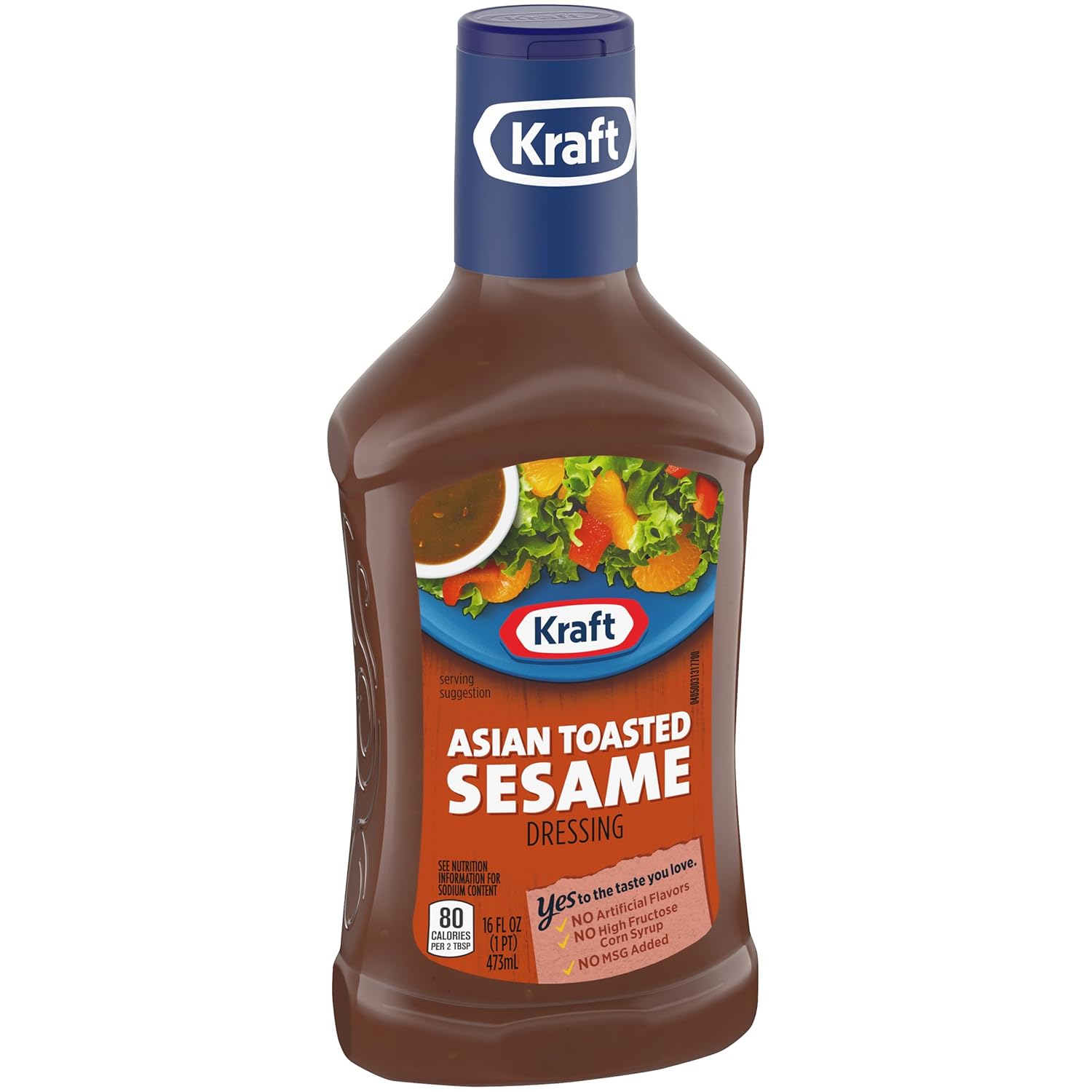 Kraft Asian Toasted Sesame Dressing & Marinade (16oz Bottles, Pack of 6)