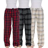 Sexy Basics Women's Lounge & Sleep PJ Pants | Soft Flannel Brush Long Bottoms |Drawstring & Pockets | Multi Packs