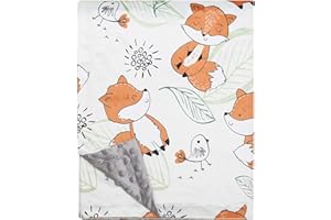 KLEITUNG Woodland Baby Blanket for boy Girls Forest Baby Blanket Soft Warm Nursery Bed Blankets Unisex Infant Toddler Newborn Receiving Blankets for Crib Stroller, 30''x40''
