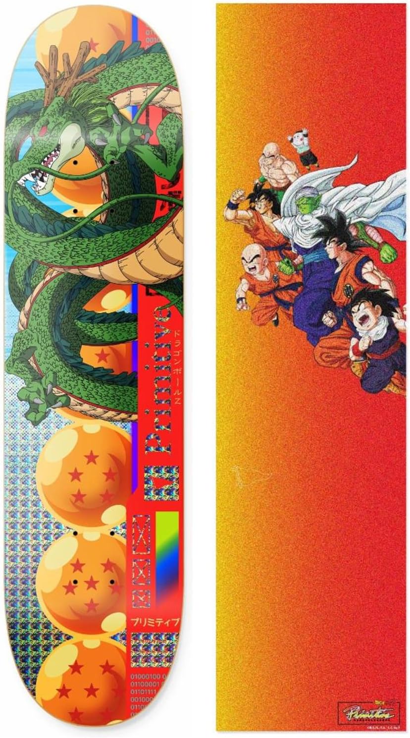 Primitive Dragon Ball Z Shenron Cell Skateboard Deck 7 8 W Gradient Griptape Amazon Co Uk Sports Outdoors