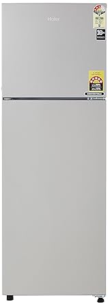 Haier 258 L 3 Star Frost Free Double Door Refrigerator(HEF-25TGS, Grey Steel/Moon Silver, Convertible)