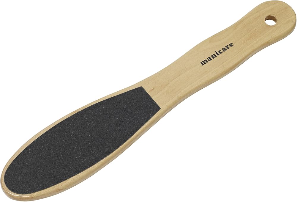 Manicare Wooden Foot File Double Sided Exfoliator Pedicure Tool