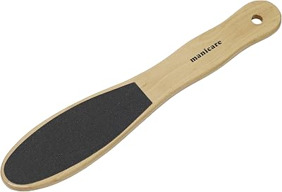 Manicare Wooden Foot File Double Sided Exfoliator Pedicure Tool