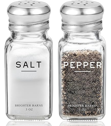 Amazon.com: Salt and Pepper Shaker Set with Rack: Home & Kitchen