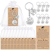 Cunno 10 Sets Elephant Keychain Gifts for Friend Friendship Elephant Keychain Gifts for Best Friend Lucky and Charm Key Chain with Inspirational Cards for Women Men Friendship Family Birthday Presents