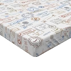 Ambesonne Travel Fitted Sheet, Vintage Old Rubber