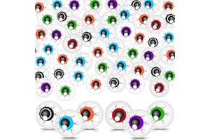 Seifar 48 Pcs Halloween Eyeballs 1.6 in Plastic Scary Eye Balls Realistic Ping Pong Eyeballs Horror Props Fake Colorful Table Tennis Balls for Halloween Party Terror Props Decor