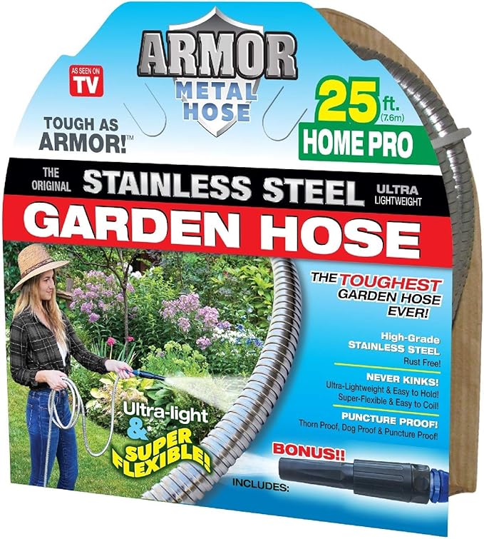 Amazon Com Stainless Steel Metal Hose 25 Armor Home Pro Garden Outdoor