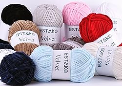 Estako Velvet (3- Skeins Pack) Chenille Blanket