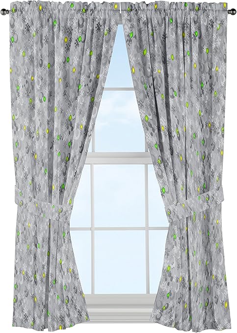 Jay Franco Mojang Minecraft Spawn Gray 4 Piece Curtain Set 2