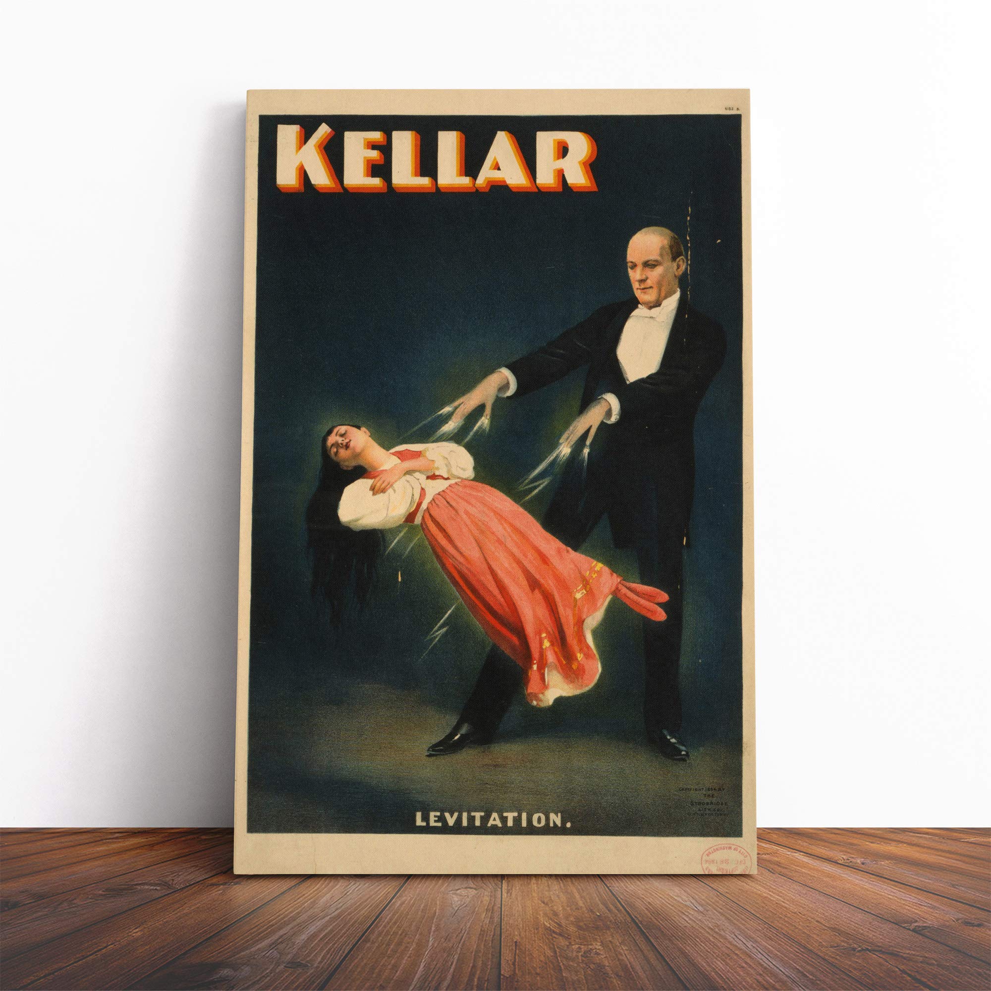 Magician Harry Kellar (2) Canvas Print | Gallery Wrapped 30mm Frame Wall Art | 20x14 inches | Ready to Hang | Modern Picture | Living Room Bedroom Lounge Office
