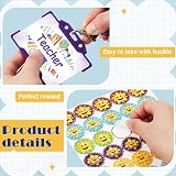Tenare 7 Pcs Teacher Roleplay Kit with ID Card Lanyard and Stickers Purple Star view 4