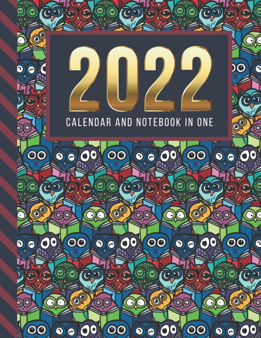 Amazon.in: Buy 2022 Calendar And Notebook In One: 8.5X11 Monthly Planner  With Note Paper Combo / Funny Face Owls Reading Books - Bird Art Pattern /  Large Organizer ... Ruled Lined Sheets /