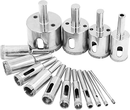 Hiveseen 15 Pieces Foret Scie Cloche Trepan Diametre 3mm 40mm Coffret Fraise Meche Percage Pour Verre Carrelage Ceramique Granit Marbre Amazon Fr Bricolage