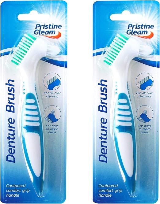2pk Denture Toothbrush Denture Cleaner with MultiLayered Soft