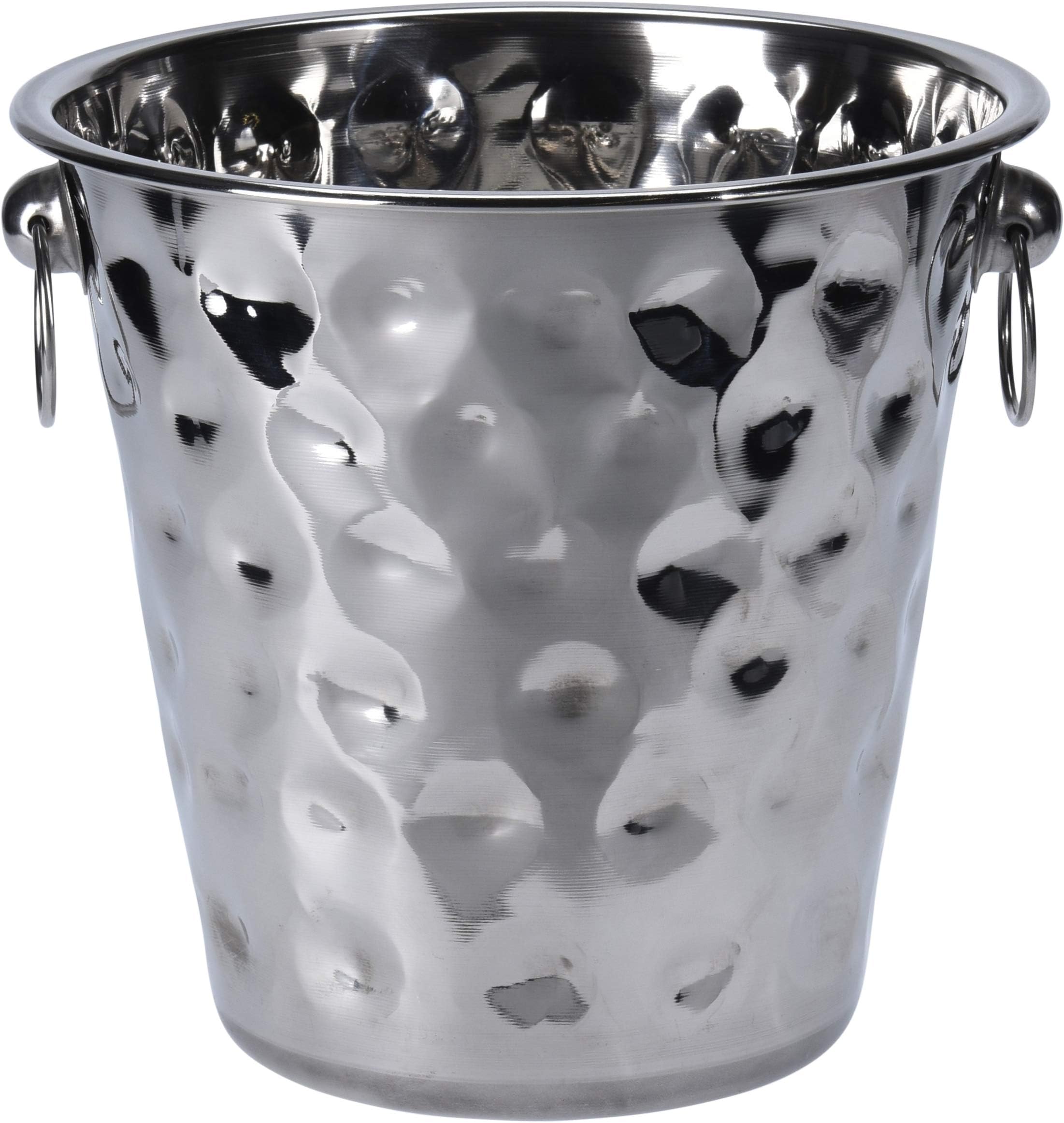 Hammered Stainless Steel Bottle Cooler Ice Bucket