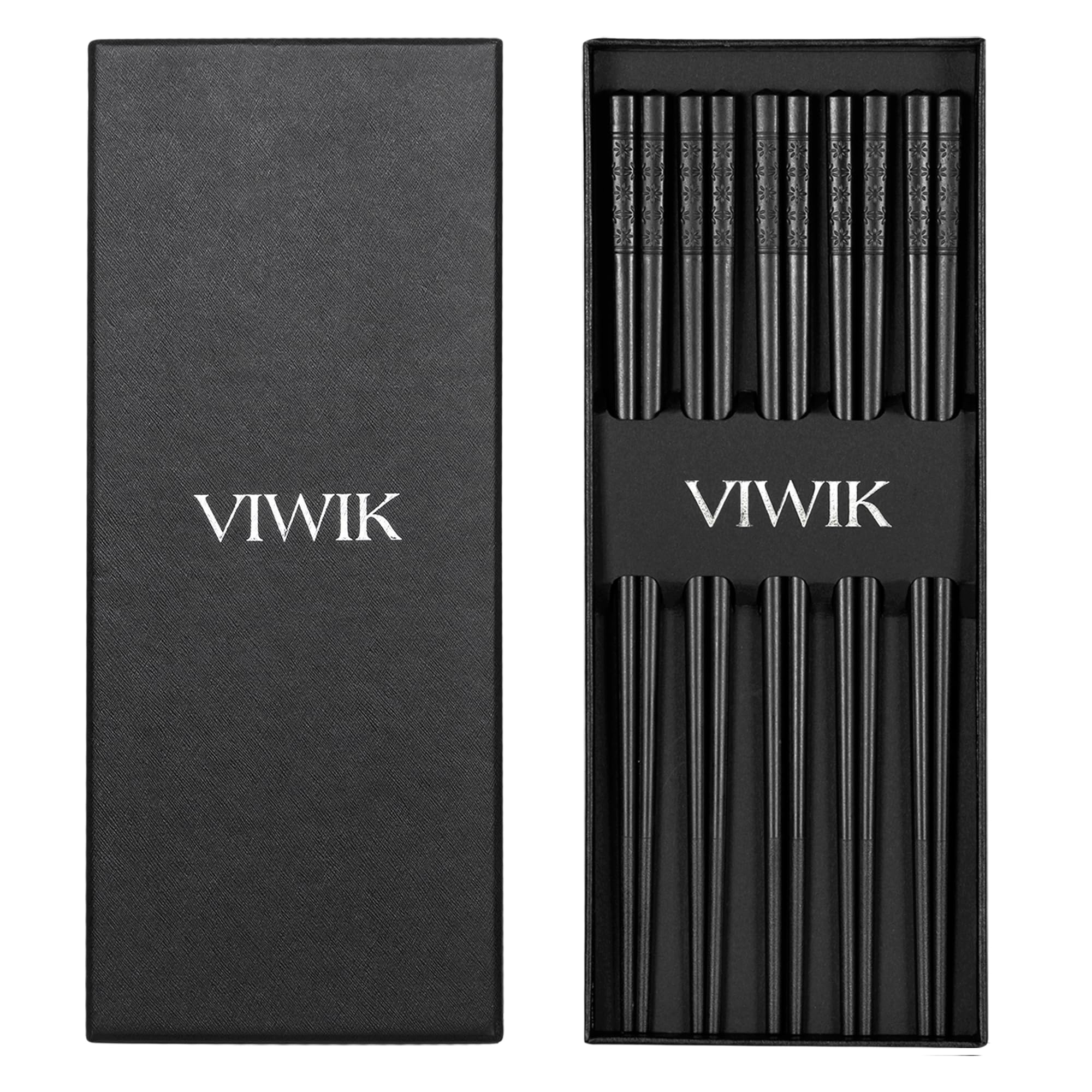 VIWIK Reusable Chopsticks 5 Pairs Premium