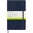 Moleskine Classic Notebook, Soft Cover, Large (5" x 8.25") Plain/Blank, Sapphire Blue, 192 pages