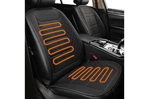SriGM Car Seat Cushion Comfortable Seat Cover for Cars Trucks SUV Van, Full Back and Seat Cushion for Driver or Passenger Black 1 Pack