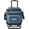Titan Deep Freeze 60 (50+10) Can Wheeled Cooler - Collapsible Rolling Cooler with Wheels and All-Terrain Cart