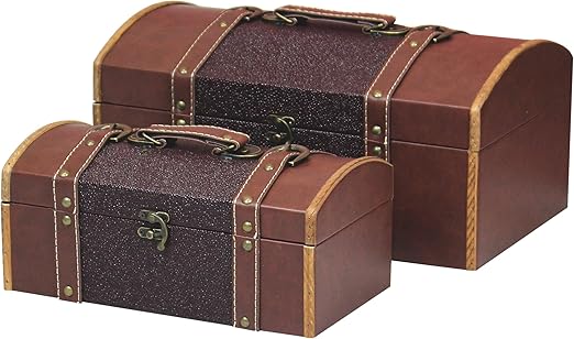 Amazon Com Vintiquewise Tm Set Of Two Leather Designer