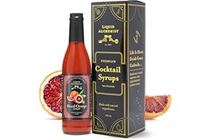 Liquid Alchemist Blood Orange Syrup for Cocktails - Real Ingredients Make our Blood Orange Puree a Perfect Margarita Mixer - Non-GMO Sour Mix (12.7 oz)