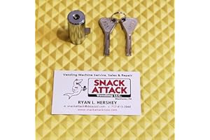 SNACK ATTACK VENDING Snack or SODA Vending Machine #413 HIGH Security Cylinder Plug Lock & (2) Keys