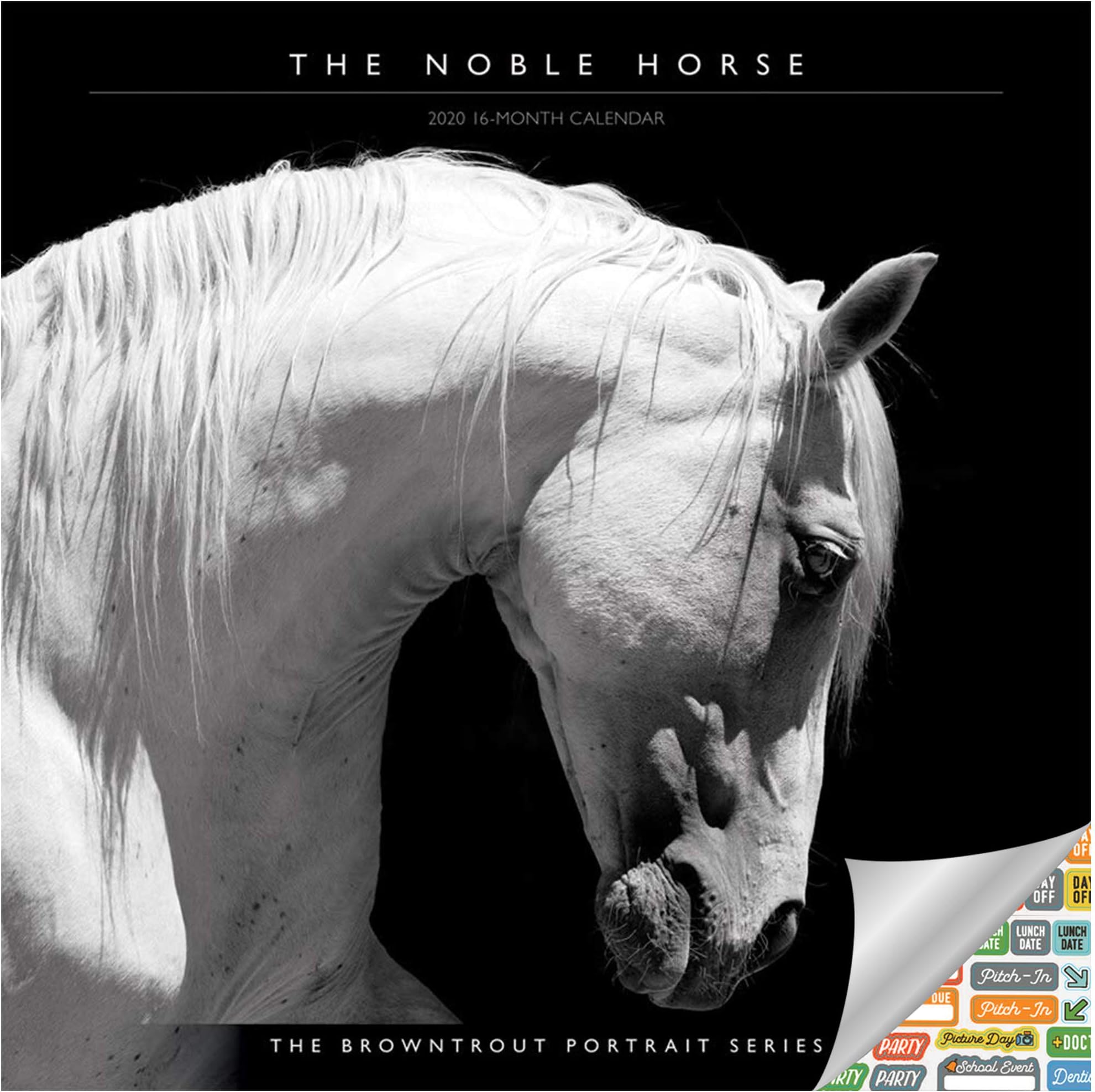 The Noble Horse Calendar 2020 Set - Deluxe 2020 Horses Wall Calendar with Over 100 Calendar Stickers (Equine Gifts, Office Supplies)