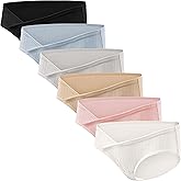 HBselect 6 PACK Maternity Underwear Cotton Maternity Panties Healthy Pregnancy Postpartum Underwear Under Bump Bikinis