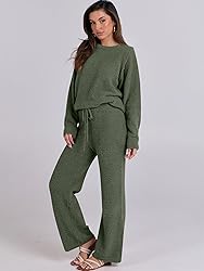 ANRABESS Women's Fuzzy Fleece Pajama Sets 2 Piece