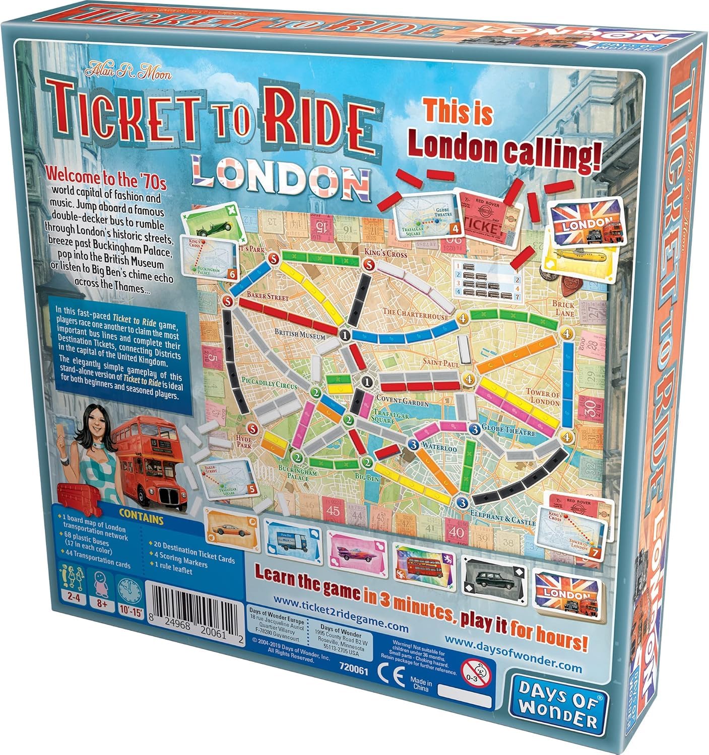 Asmodee Ticket to Ride London Board Game - Train Route-Building Strategy Game, Fun Family Game for Kids & Adults, Ages 8+, 2-4 Players, 10-15 Minute Playtime